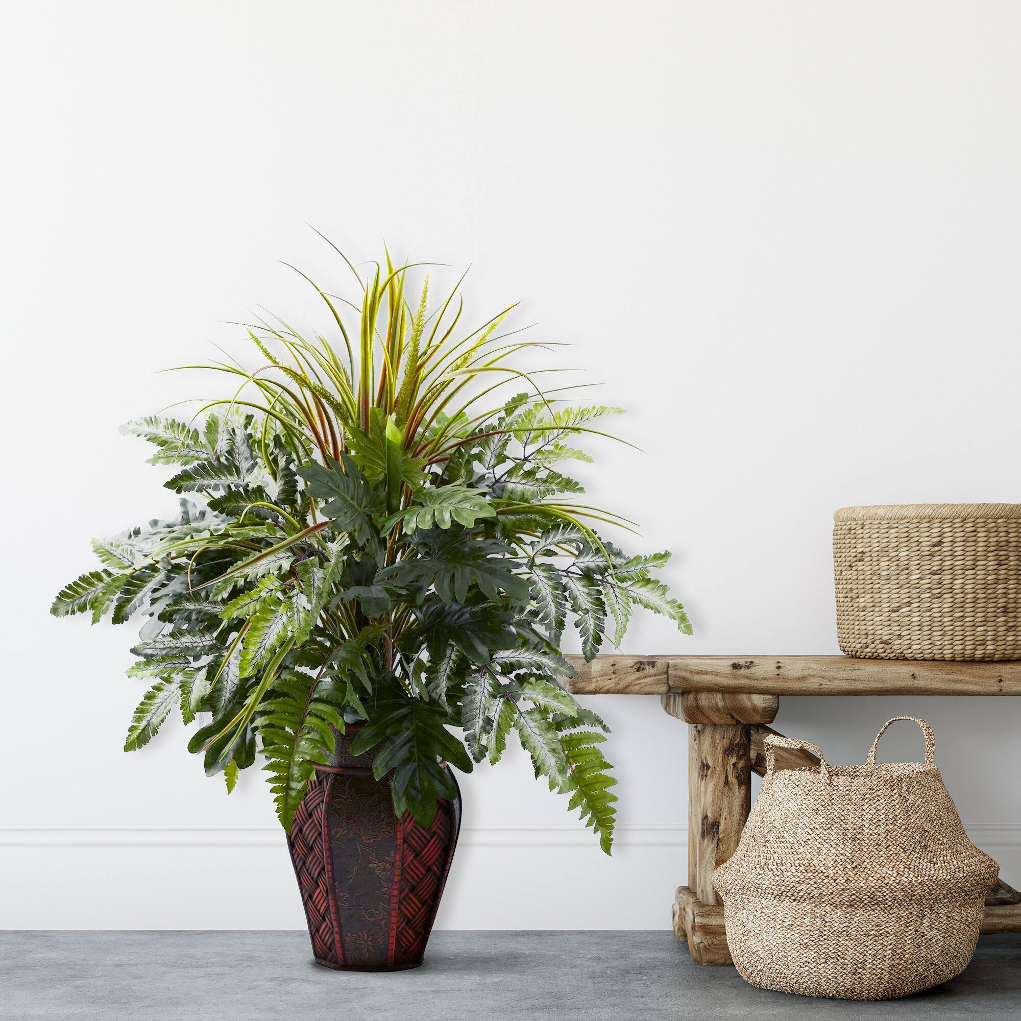 2ft. Mixed Grass & Fern in Decorative Planter